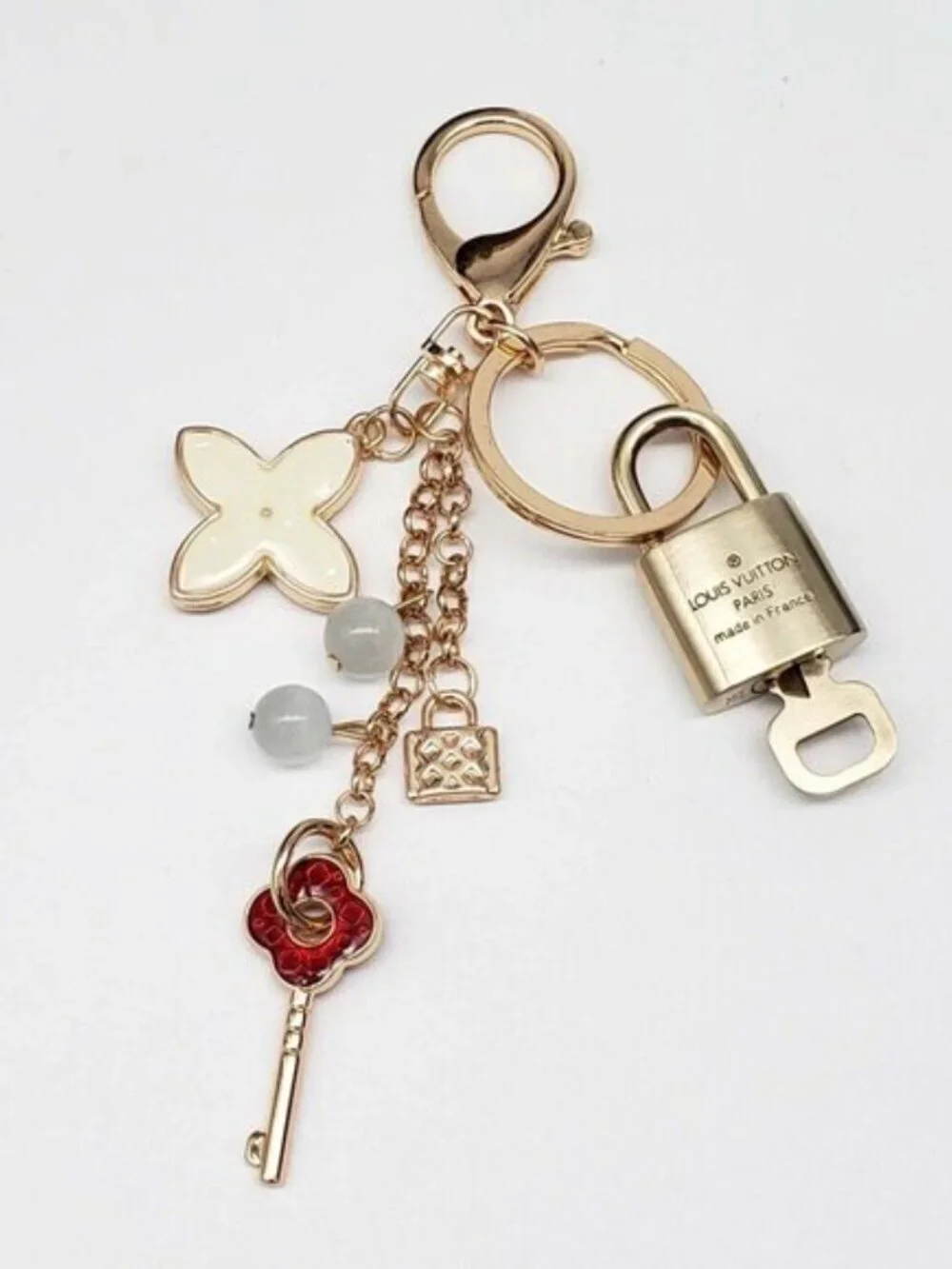 Authentic Louis Vuitton Gold Lock 🔒 Keychain Bag Unbranded Charm LV